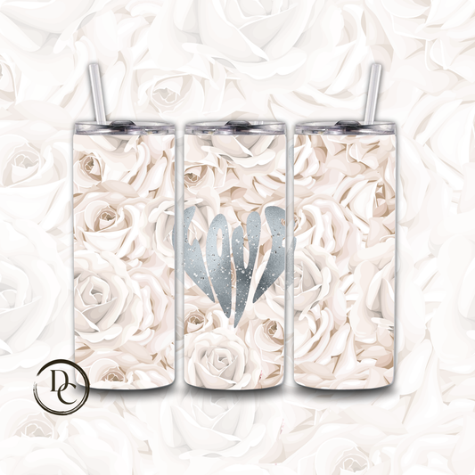 Love Heart Valentines 20 oz Custom Sublimation Tumbler Stainless Steel 1
