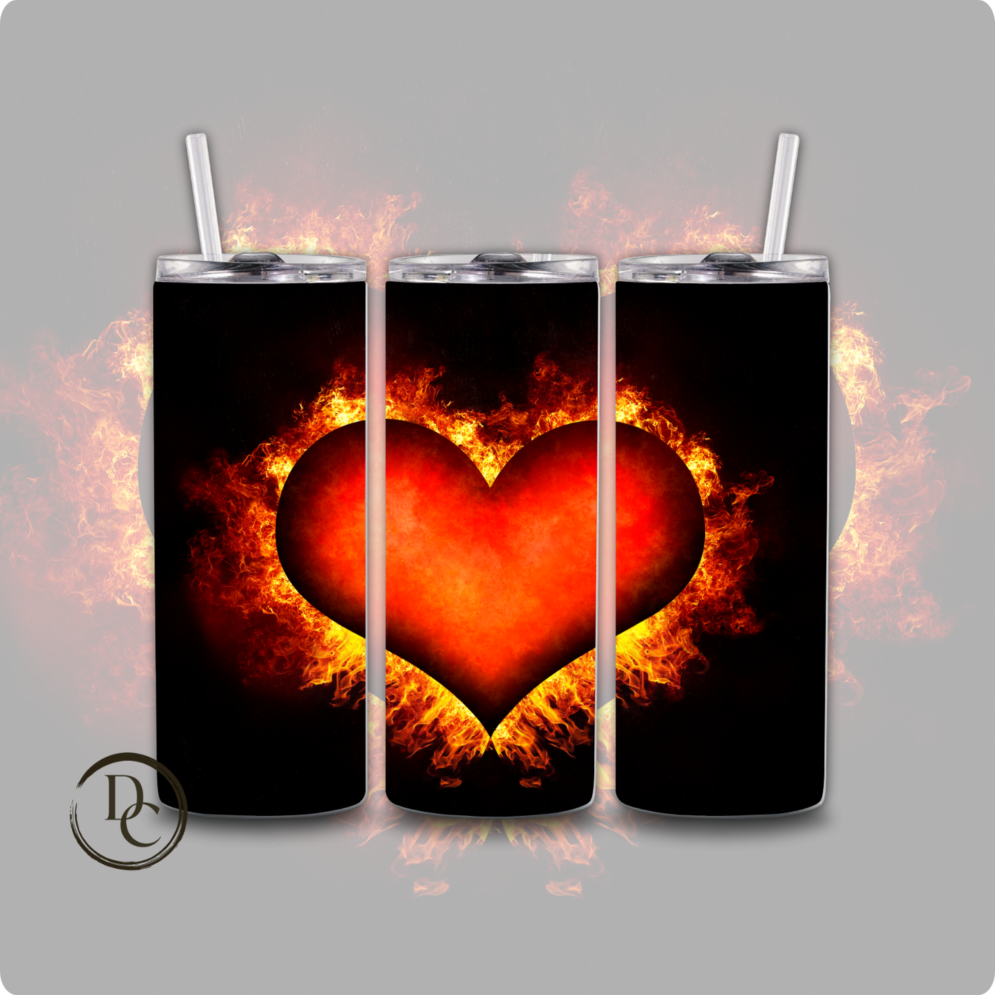 Heart Valentines 20 oz Custom Sublimation Tumbler Stainless Steel 32