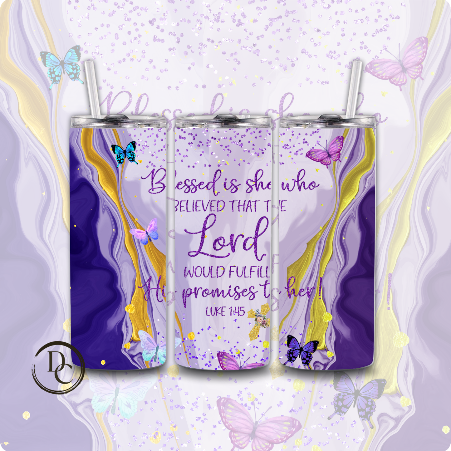 Blessed 20 oz Custom Sublimation Tumbler Stainless Steel 37