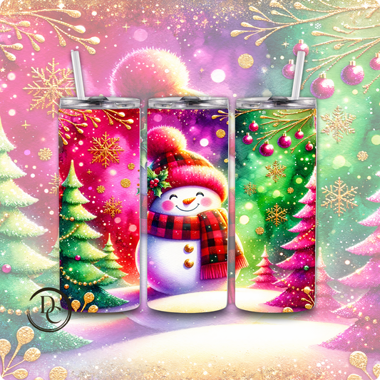 Christmas Snowman 20 Oz Custom Sublimation Tumbler Stainless Steel # 10