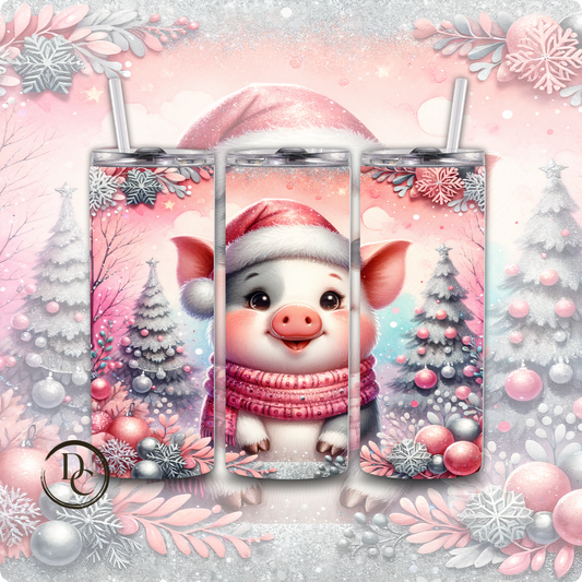 Pig Christmas 20 Oz Custom Sublimation Tumbler Stainless Steel # 30