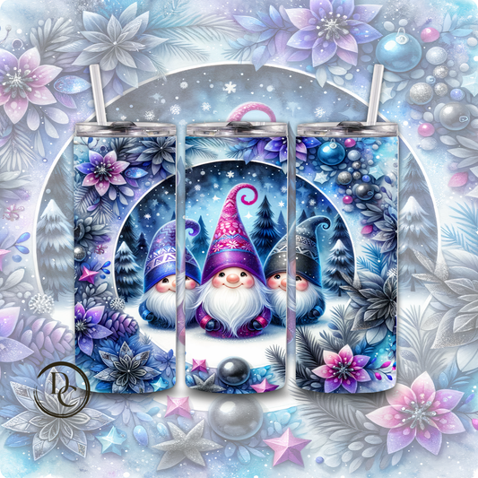 Gnomes Christmas 20 Oz Custom Sublimation Tumbler Stainless Steel # 31