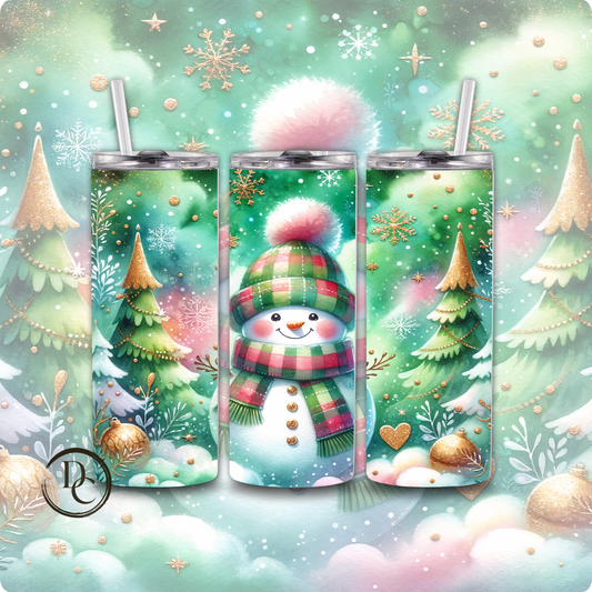 Snowman Magical Christmas 20 Oz Custom Sublimation Tumbler Stainless Steel # 6