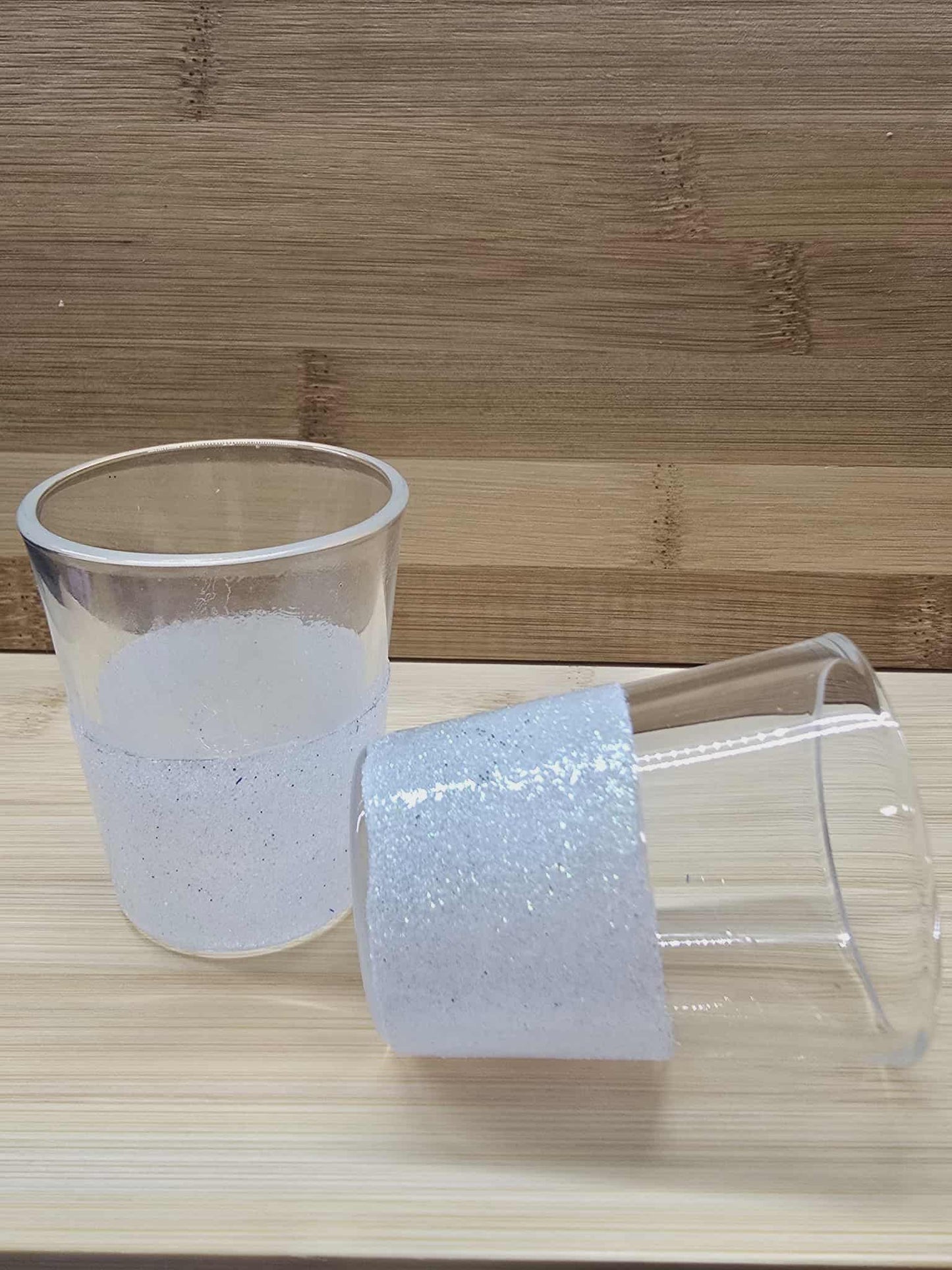 Green Glitter Shot Glass — Customizable with Optional Rhinestones