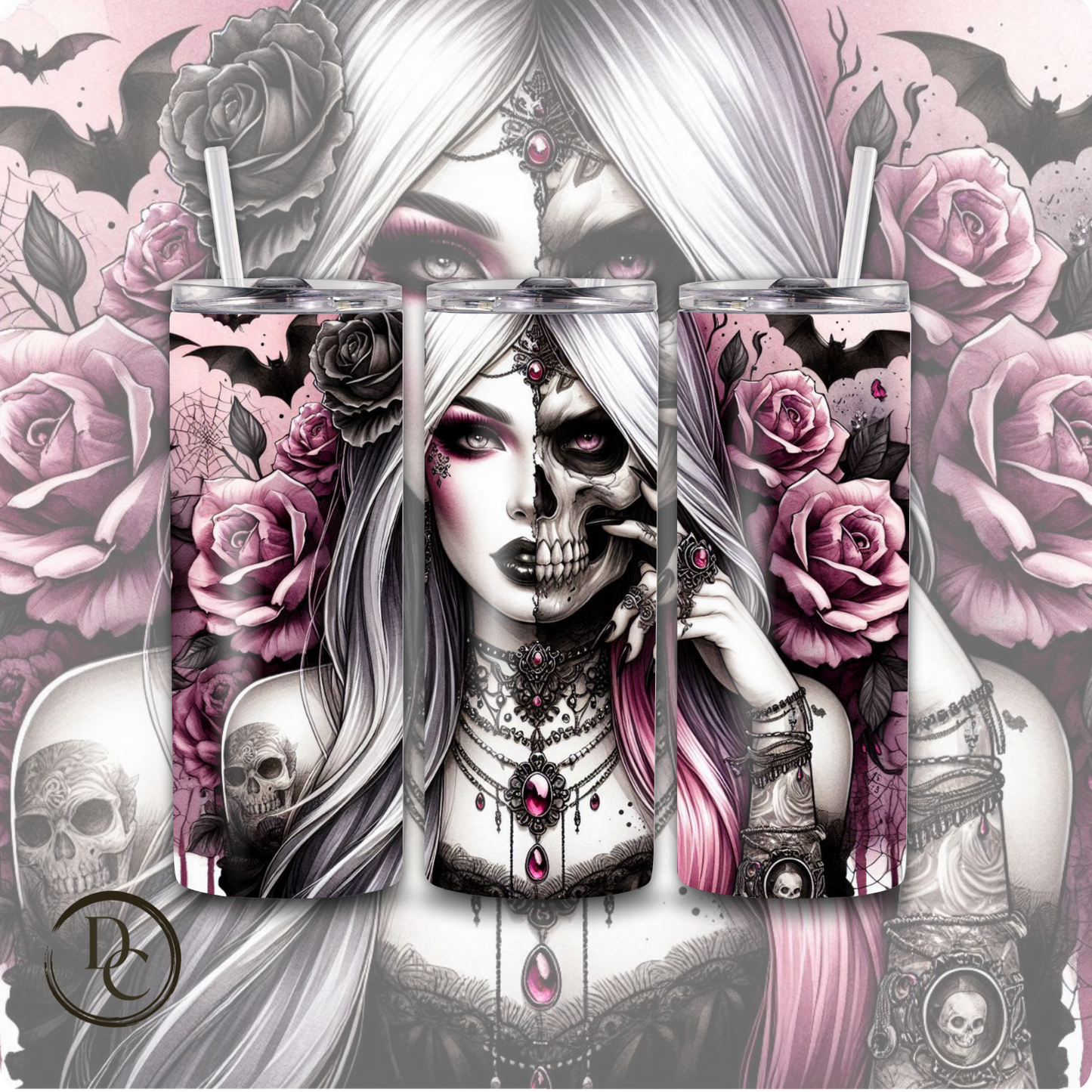 In My Zombie Era Witch, Halloween 20 Oz Custom Sublimation Tumbler Stainless Steel 12