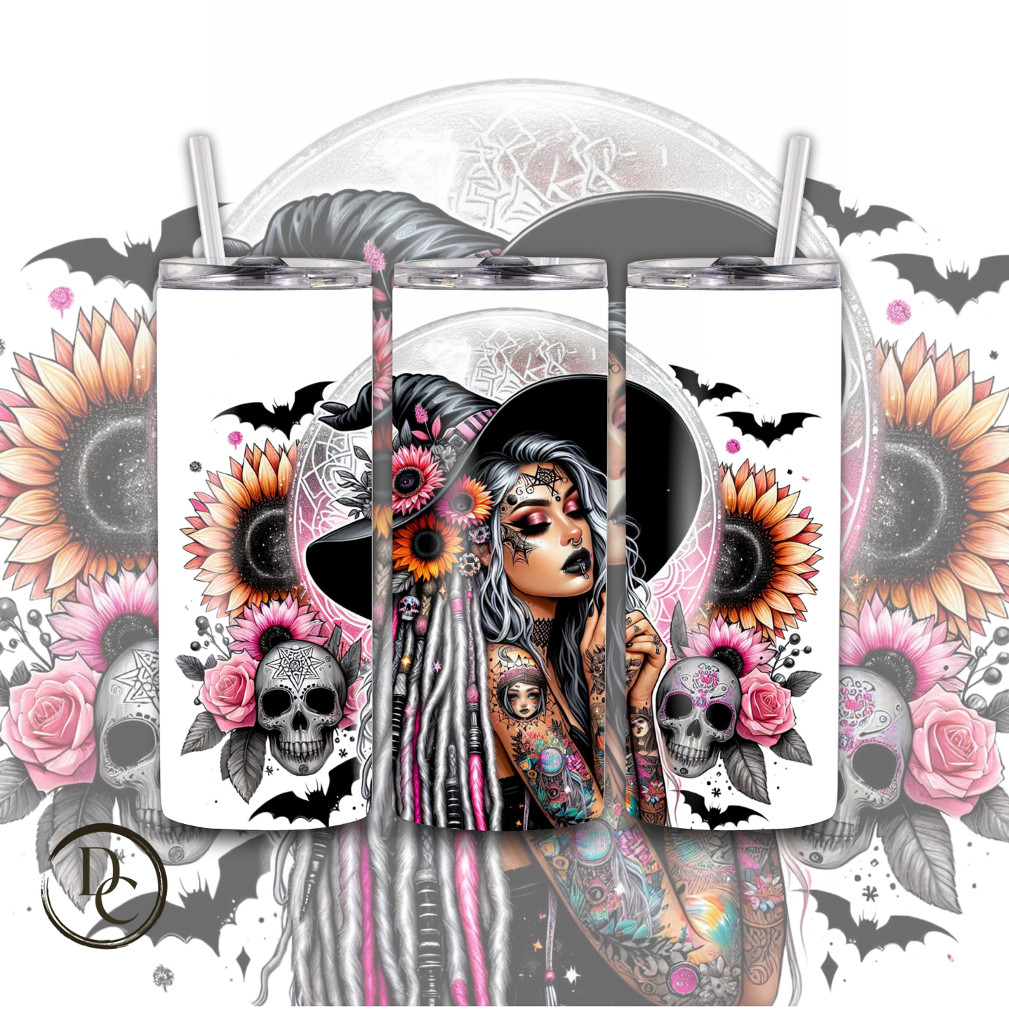 In My Zombie Era Witch, Halloween 20 Oz Custom Sublimation Tumbler Stainless Steel 12