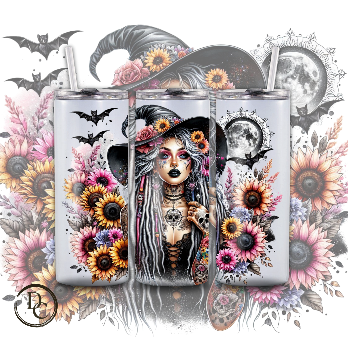 In My Zombie Era Witch, Halloween 20 Oz Custom Sublimation Tumbler Stainless Steel 12