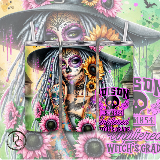 Spooky Bitch Witch Halloween 20 Oz Custom Sublimation Tumbler Stainless Steel 3