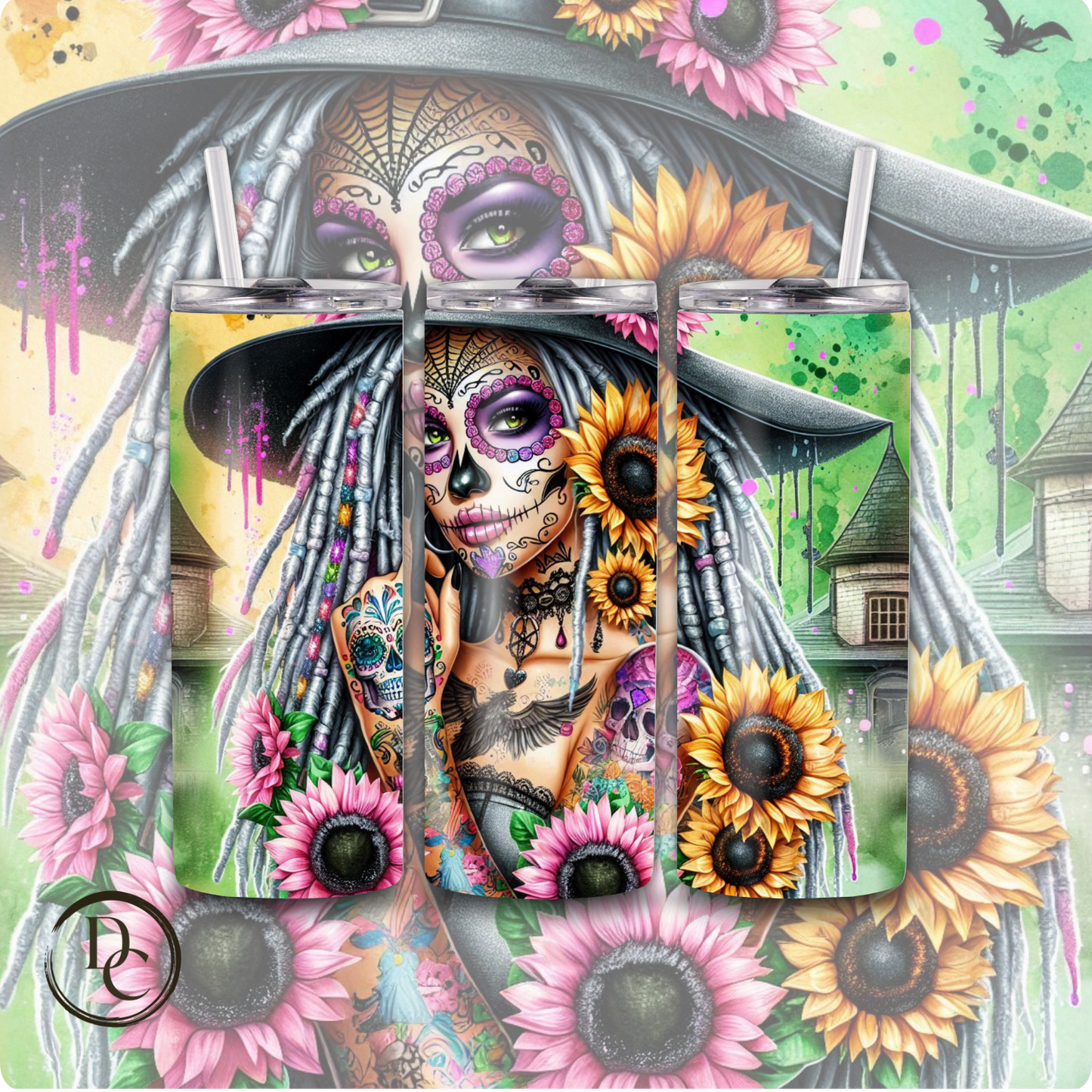 In My Zombie Era Witch, Halloween 20 Oz Custom Sublimation Tumbler Stainless Steel 12