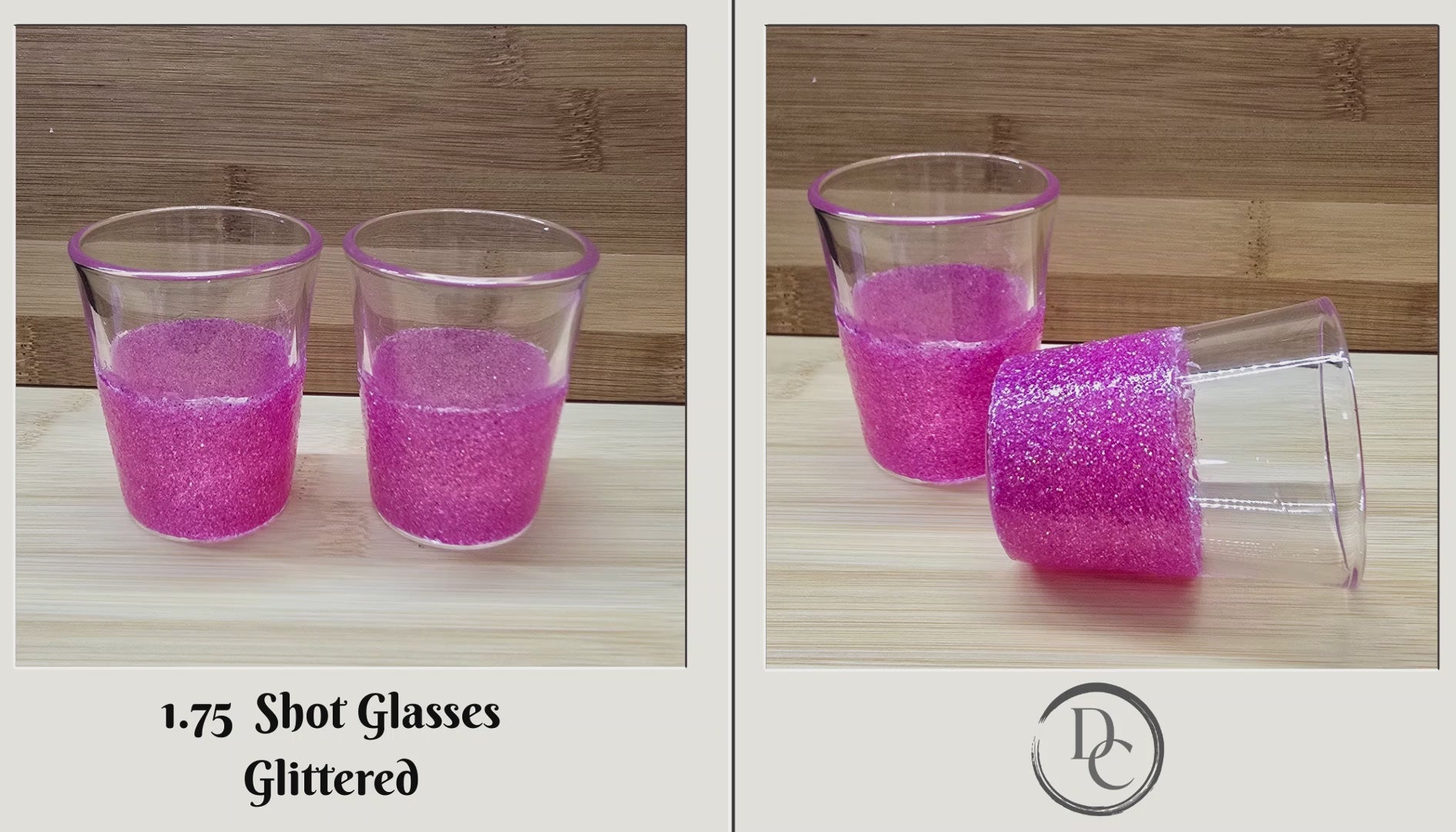 Amazing Colorful Glittered Shot Glasses